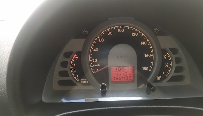 Velocimetro de um carro com painel ligado